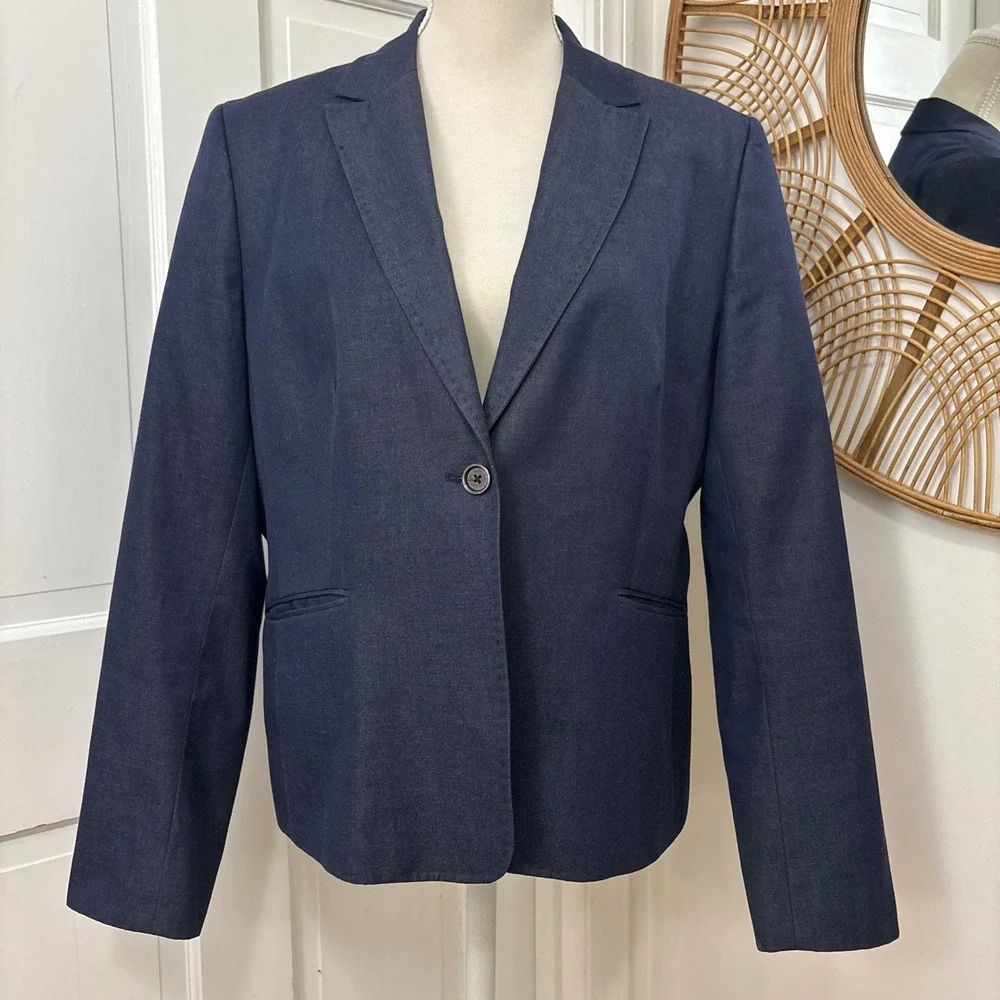 Brooks Brothers 346 Blazer Sz 16 Cotton Wool Classic Dark Academia Old Money
